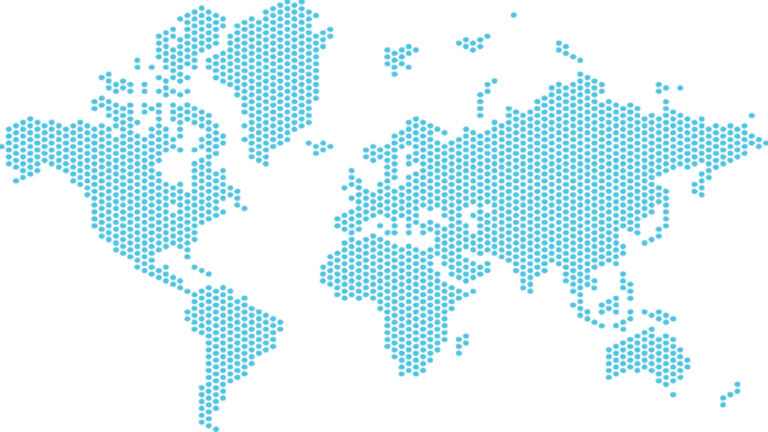 World map light blue AL