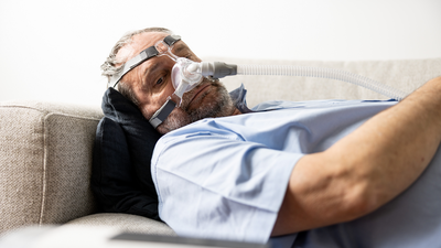 Obstructive sleep apnea in adults - napping patient (male) 6